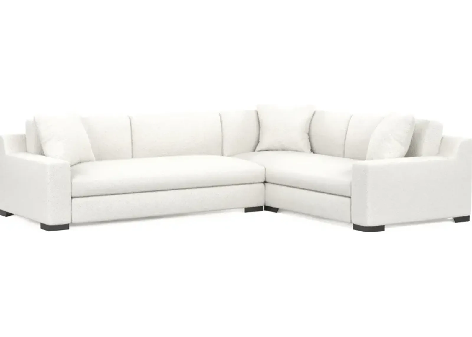 Ethan 2-Piece Foam Comfort Sectional  with Left-Facing Sofa - Bloke Snow