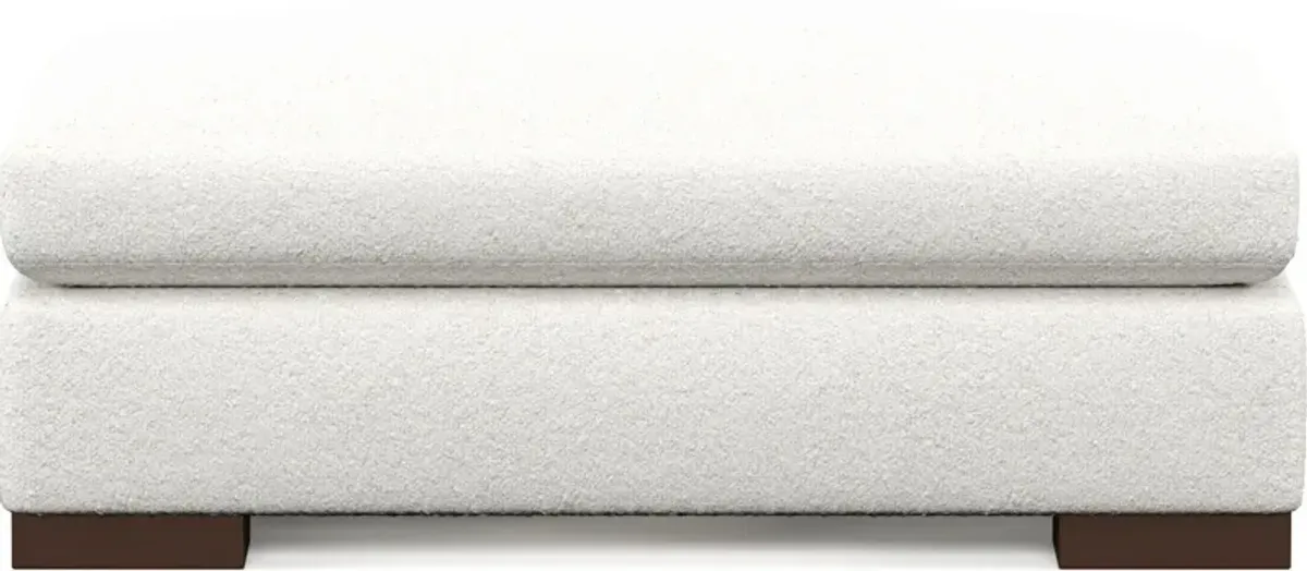 Ethan Hybrid Comfort Ottoman - Bloke Snow