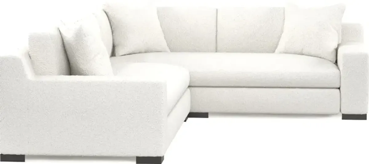 Ethan 2-Piece Hybrid Comfort Sectional with Left-Facing Sofa - Bloke Snow