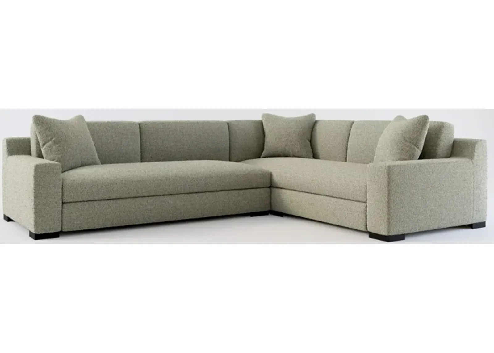 Ethan 2-Piece Hybrid Comfort Sectional with Left-Facing Sofa - Bloke Smoke