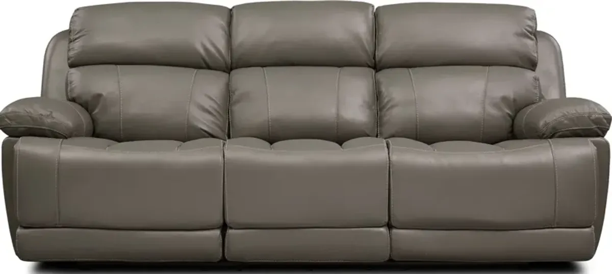 Monte Carlo Dual-Power Reclining Sofa - Gray