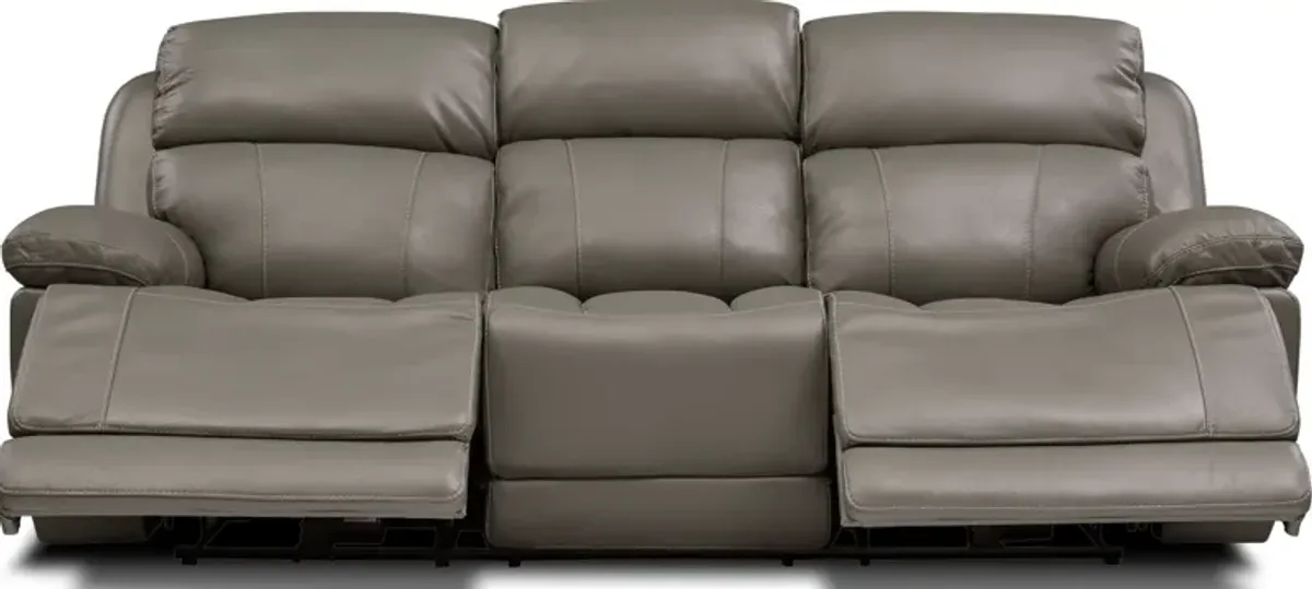 Monte Carlo Dual-Power Reclining Sofa - Gray