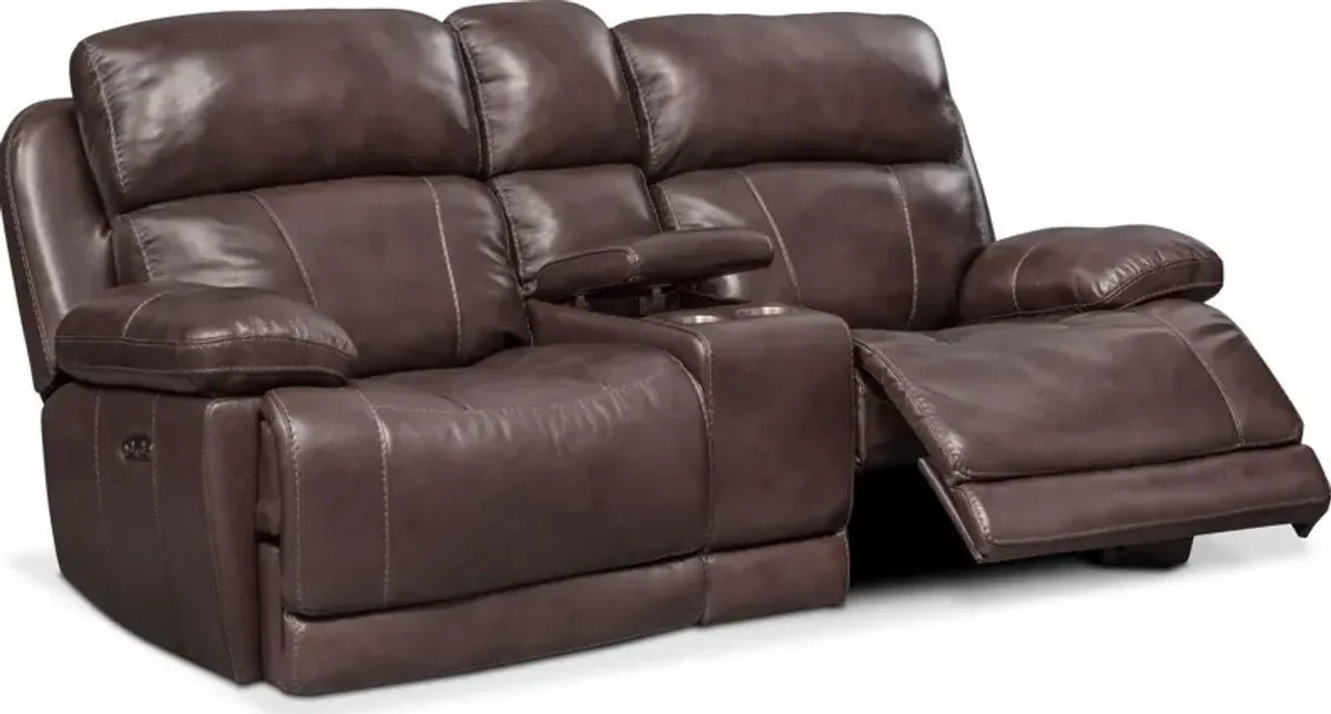 Monte Carlo Dual-Power Reclining Loveseat - Chocolate