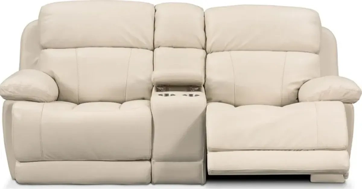 Monte Carlo Dual-Power Reclining Loveseat - Cream