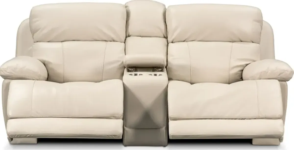 Monte Carlo Dual-Power Reclining Loveseat - Cream