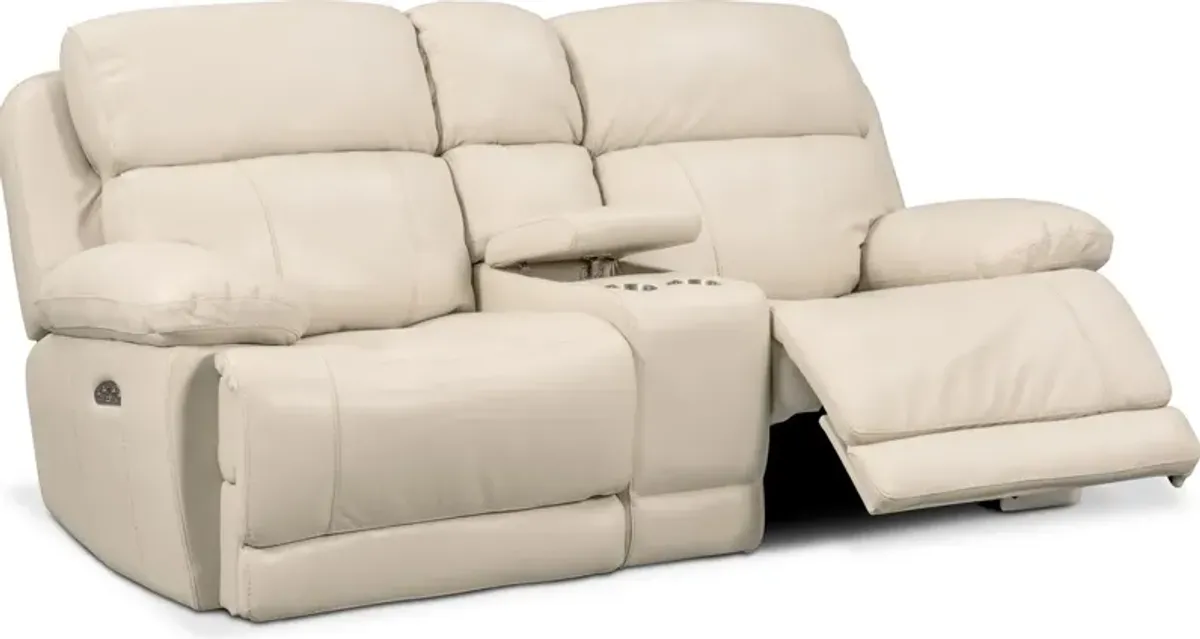 Monte Carlo Dual-Power Reclining Loveseat - Cream