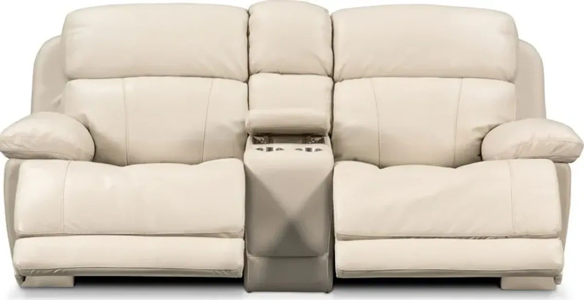 Monte Carlo Dual-Power Reclining Loveseat - Cream