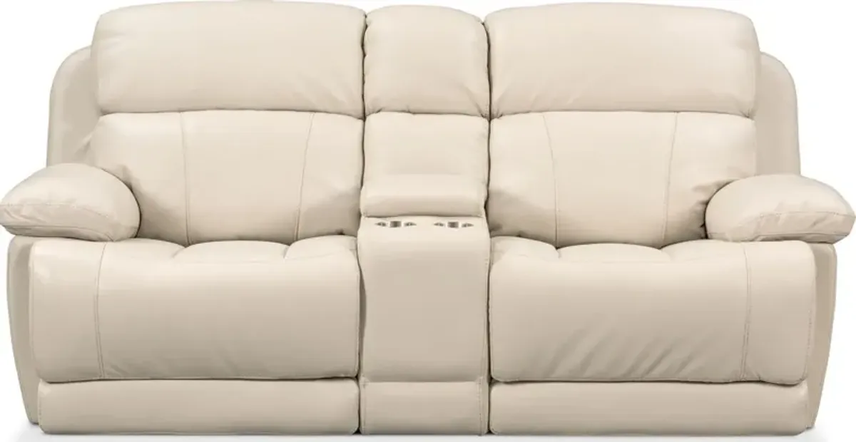 Monte Carlo Dual-Power Reclining Loveseat - Cream