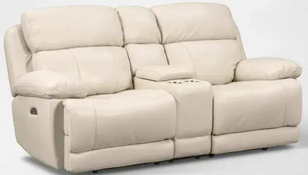 Monte Carlo Dual-Power Reclining Loveseat - Cream