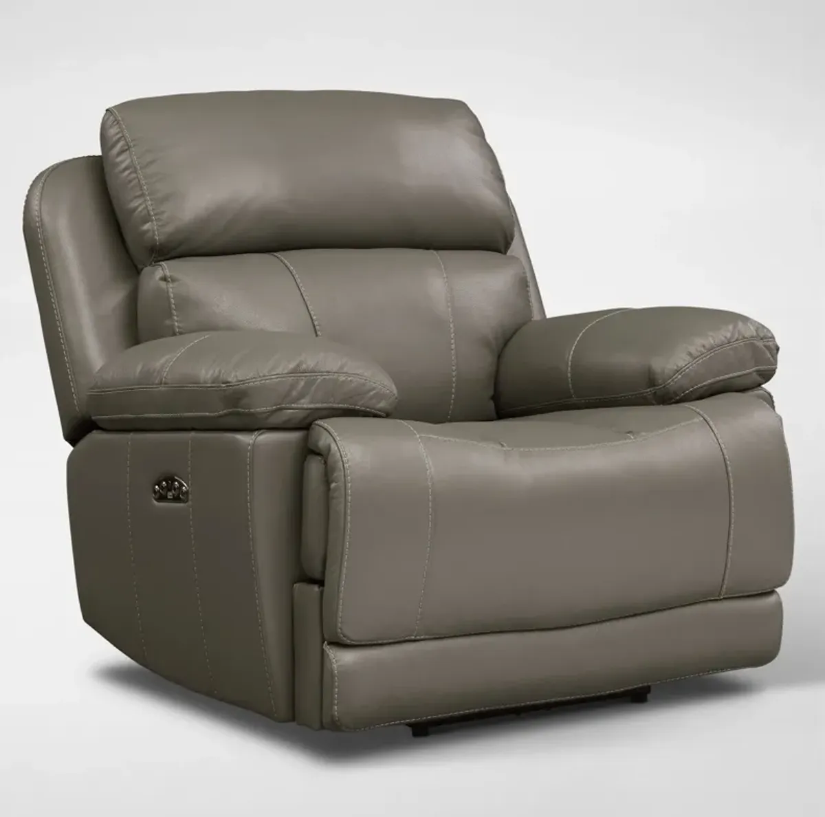 Monte Carlo Dual-Power Reclining Sofa and Recliner Set - Gray