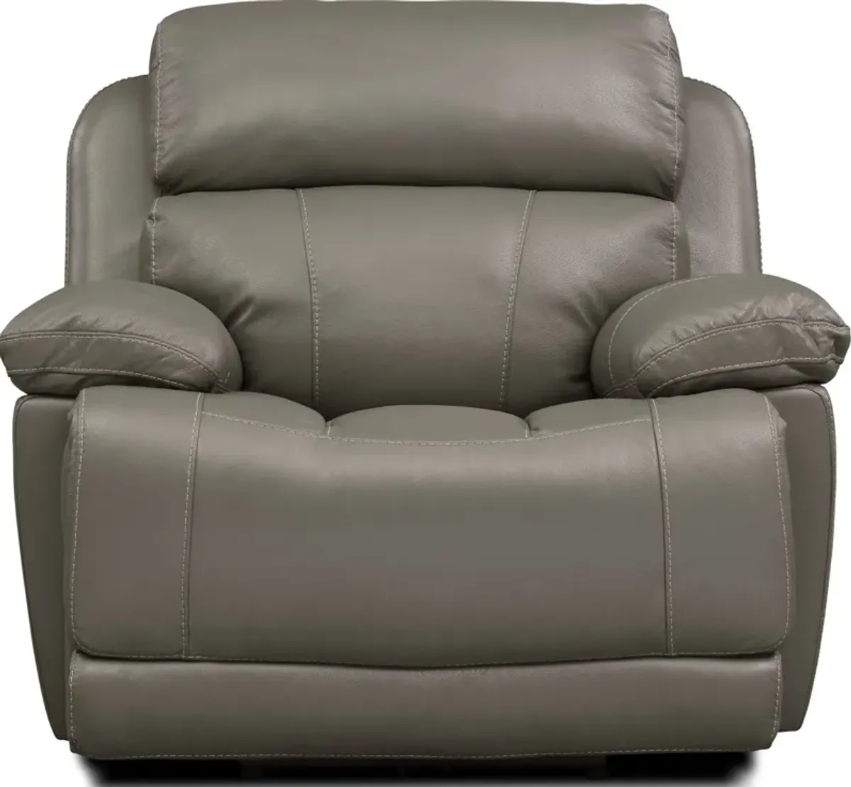 Monte Carlo Dual-Power Reclining Sofa, Loveseat and Recliner Set - Gray