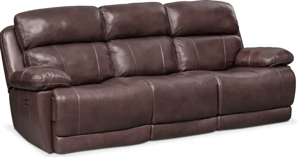 Monte Carlo Dual-Power Reclining Sofa and Recliner Set - Chocolate