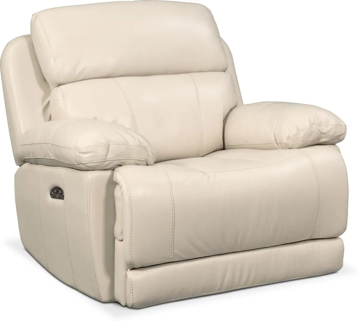 Monte Carlo Dual-Power Reclining Sofa and Recliner Set - Cream