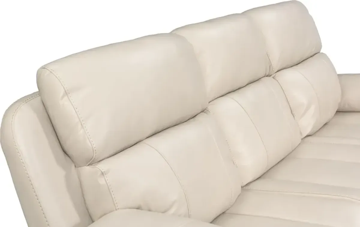 Monte Carlo Dual-Power Reclining Sofa and Recliner Set - Cream