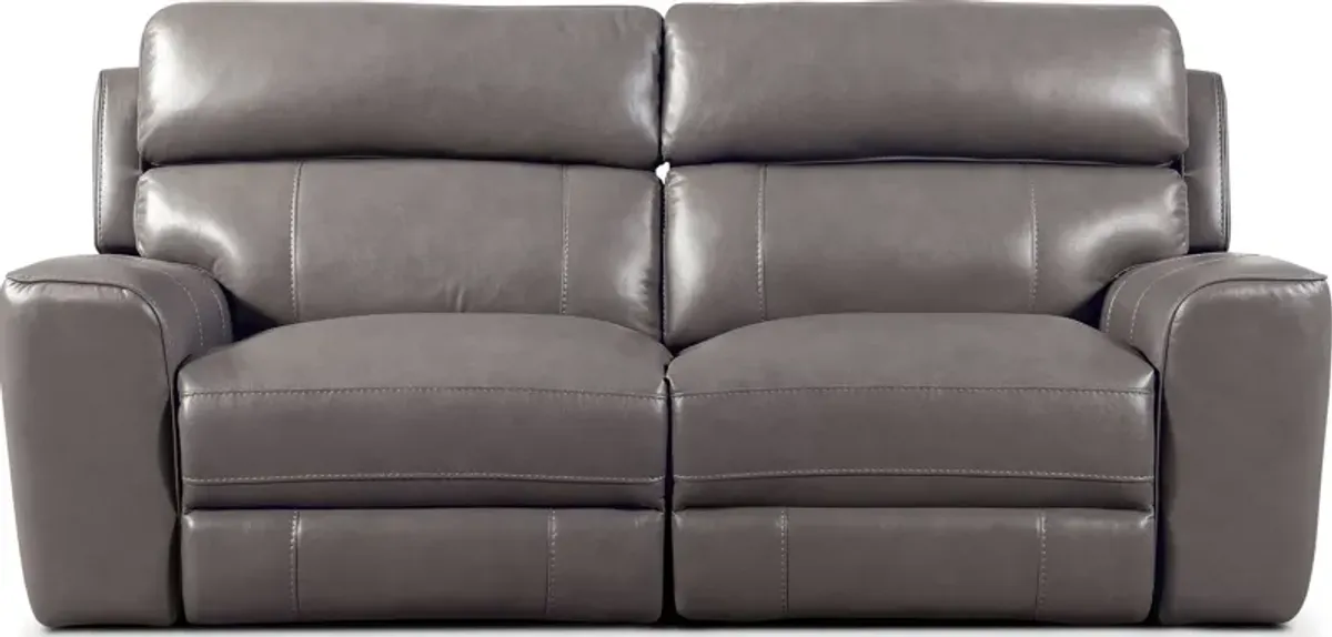 Newport 2-Piece Dual-Power Reclining Sofa - Gray