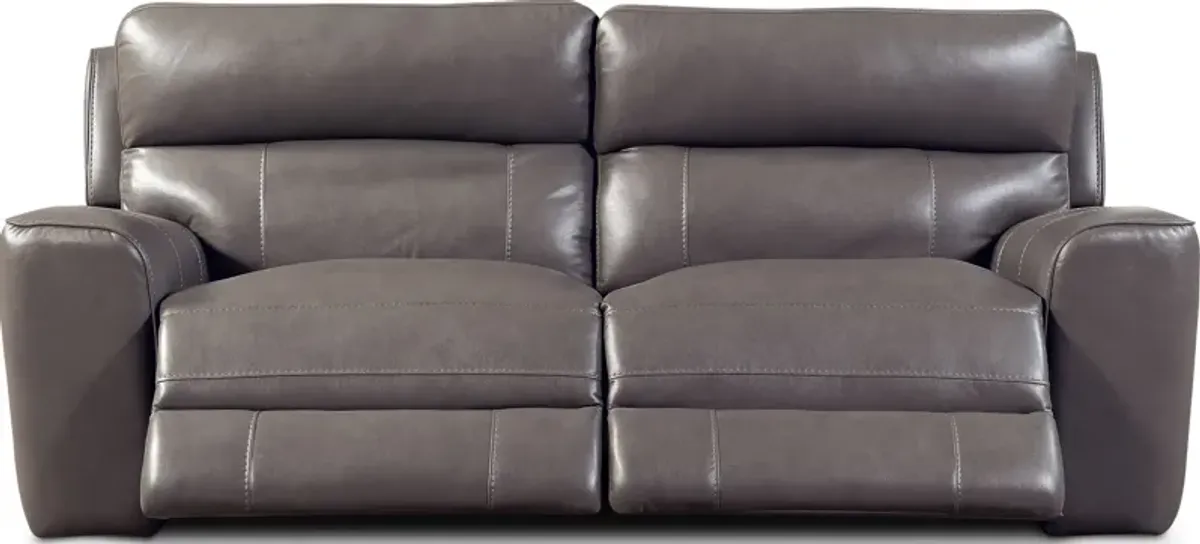 Newport 2-Piece Dual-Power Reclining Sofa - Gray