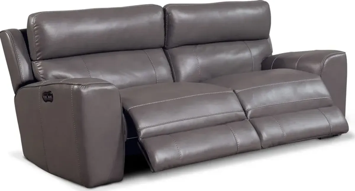 Newport 2-Piece Dual-Power Reclining Sofa - Gray