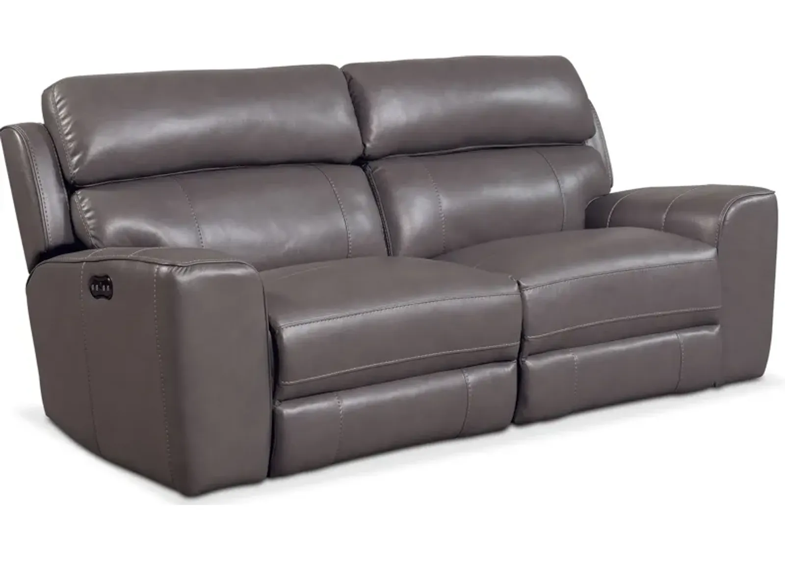 Newport 2-Piece Dual-Power Reclining Sofa - Gray