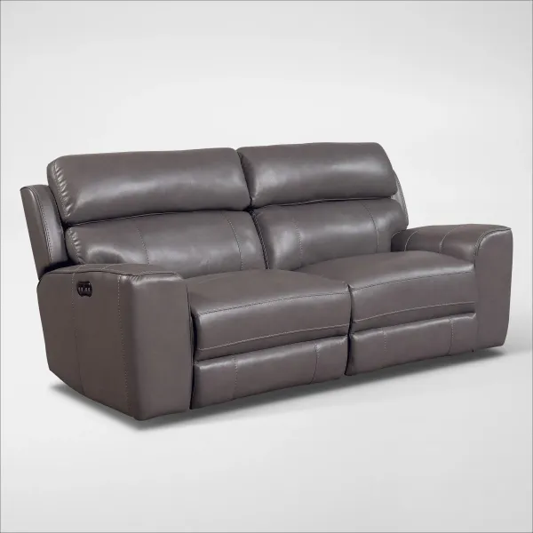 Newport 2-Piece Dual-Power Reclining Sofa - Gray