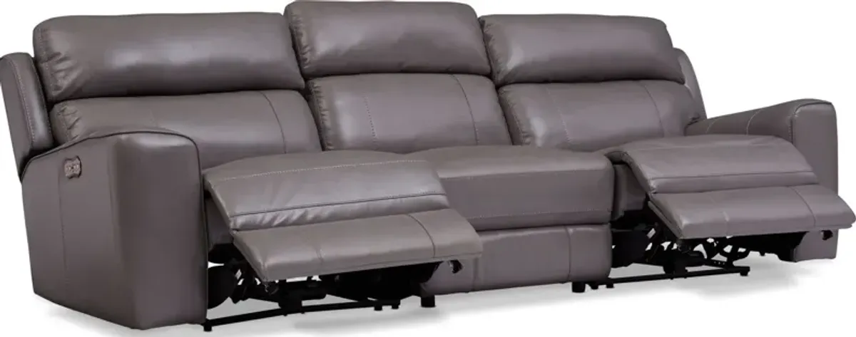 Newport 3-Piece Dual-Power Reclining Sofa - Gray