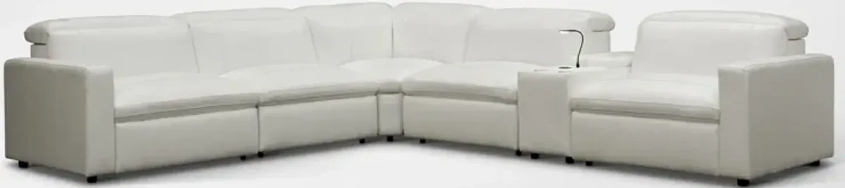 Happy 3-Piece Dual-Power Reclining Sofa - White