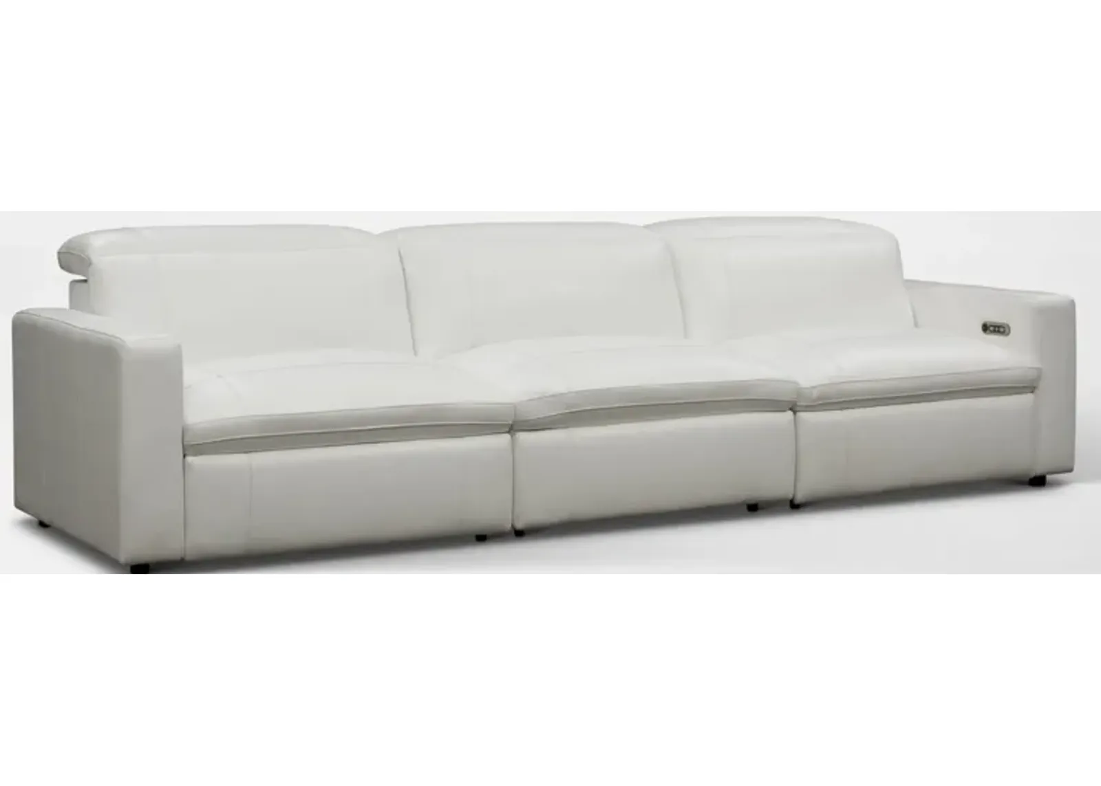 Happy 3-Piece Dual-Power Reclining Sofa - White