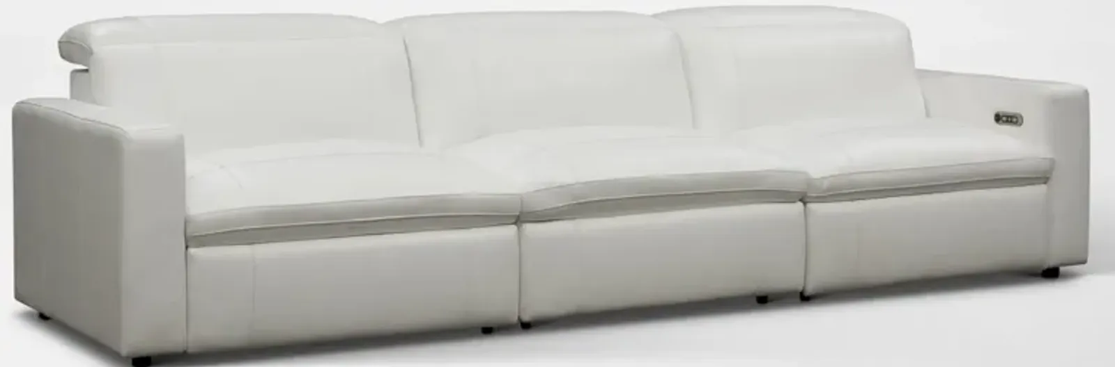 Happy 3-Piece Dual-Power Reclining Sofa - White