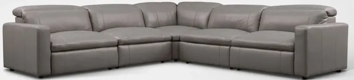 Happy 3-Piece Dual-Power Reclining Sofa - Gray