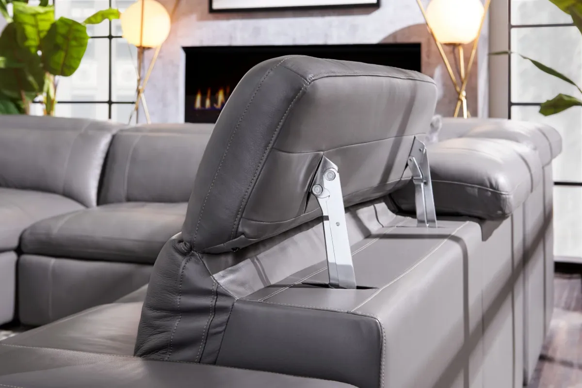 Happy 3-Piece Dual-Power Reclining Sofa - Gray