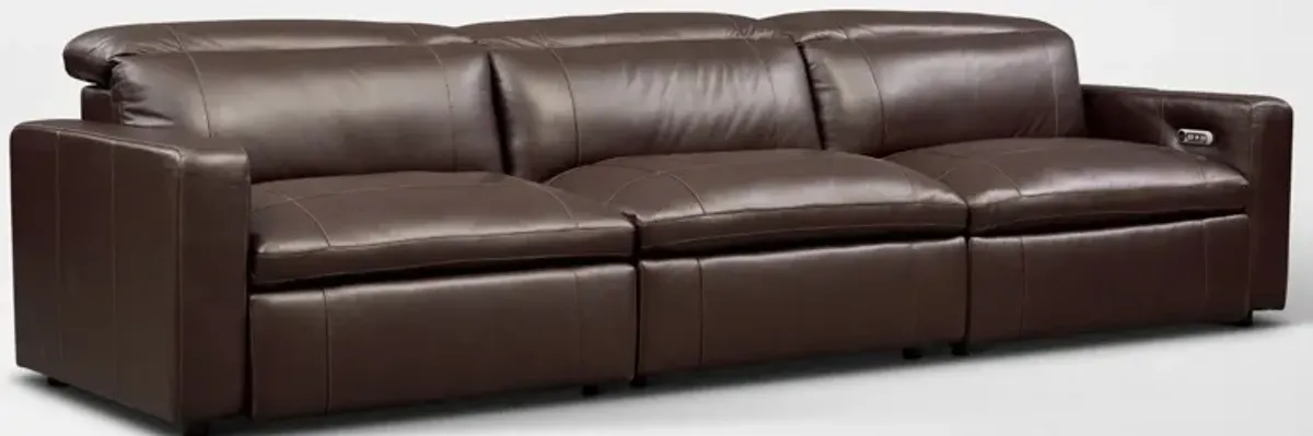 Happy 3-Piece Dual-Power Reclining Sofa - Brown