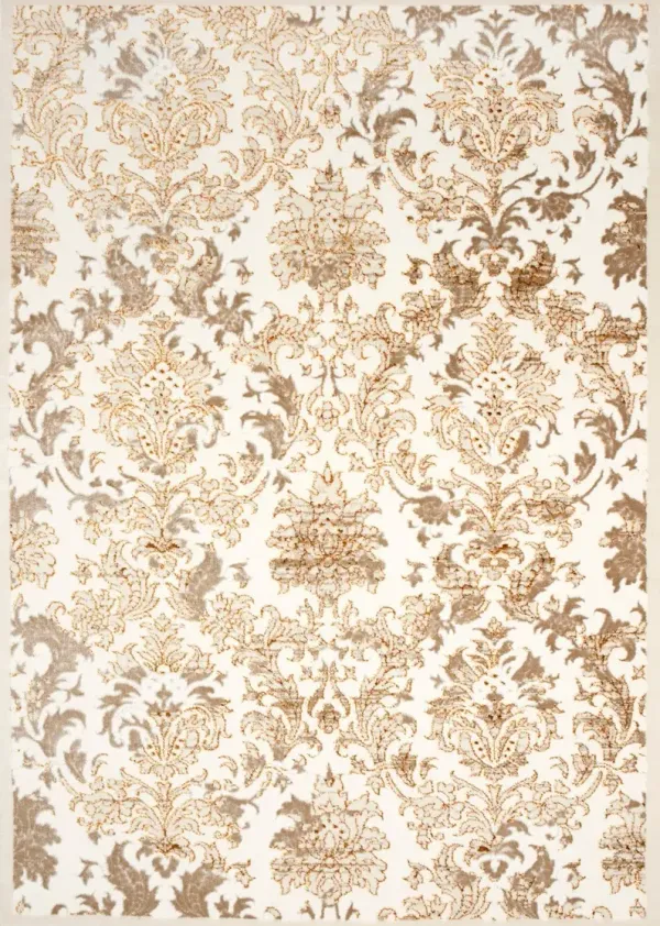 Hypericum 5X7 Rug - Brown/White