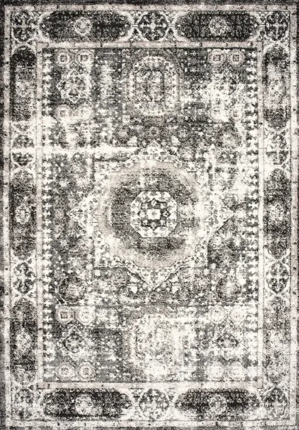 Jonquil 5X7 Rug - Black/White