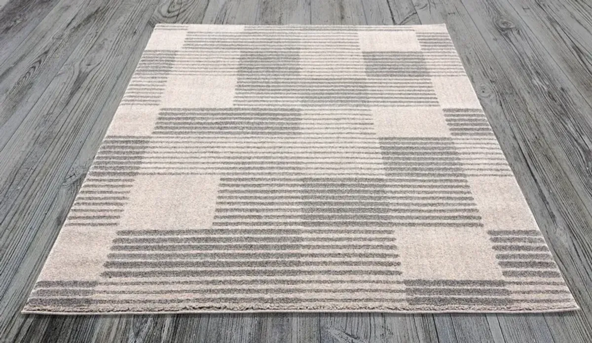 Kalmia 7X10 Rug - Gray/White