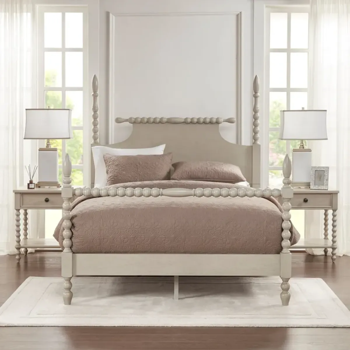 Hillary Queen Platform Bed - Natural