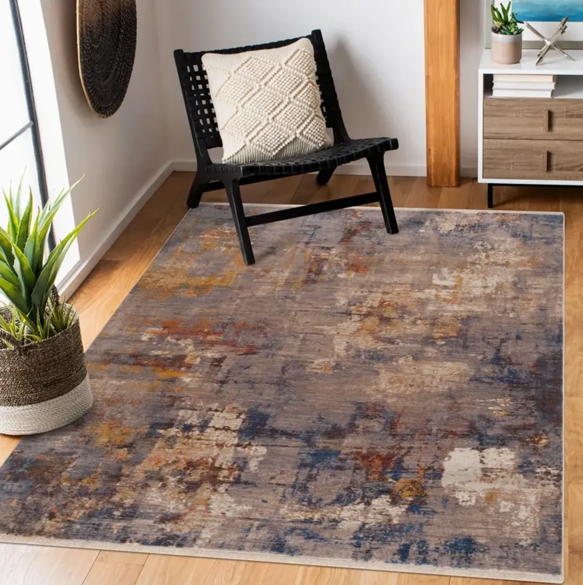 Midsummer 5' x 8' Area Rug - Blue/Gold