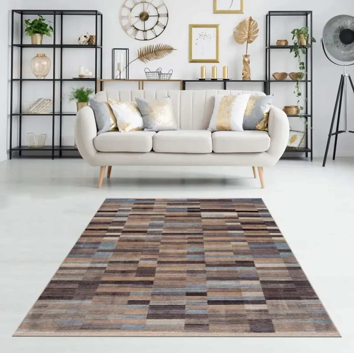 Midsummer 5' x 8' Area Rug - Brown/Sand