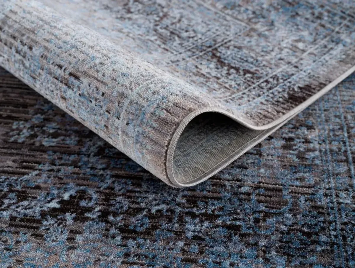 Midsummer 5' x 8' Area Rug - Blue/Brown