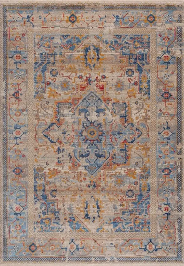 Midsummer 9' x 12' Area Rug - Blue/Orange