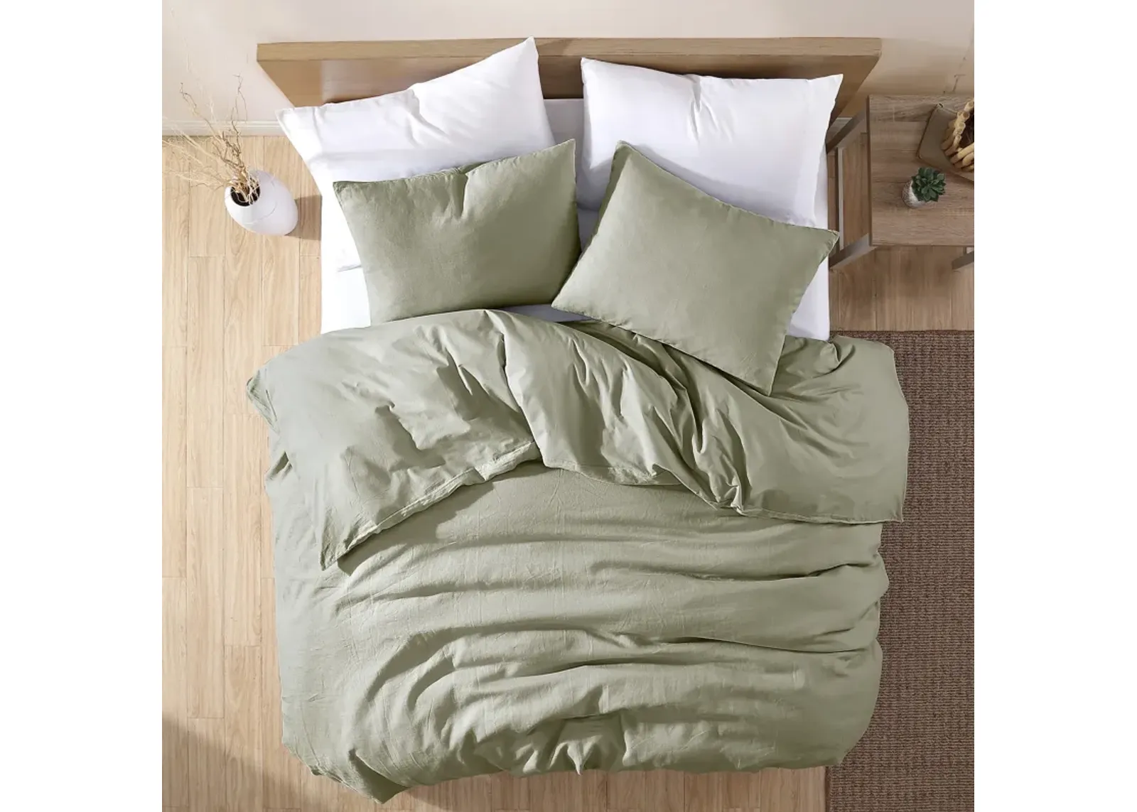 Dublin 3-Piece Queen Comforter Set - Sage