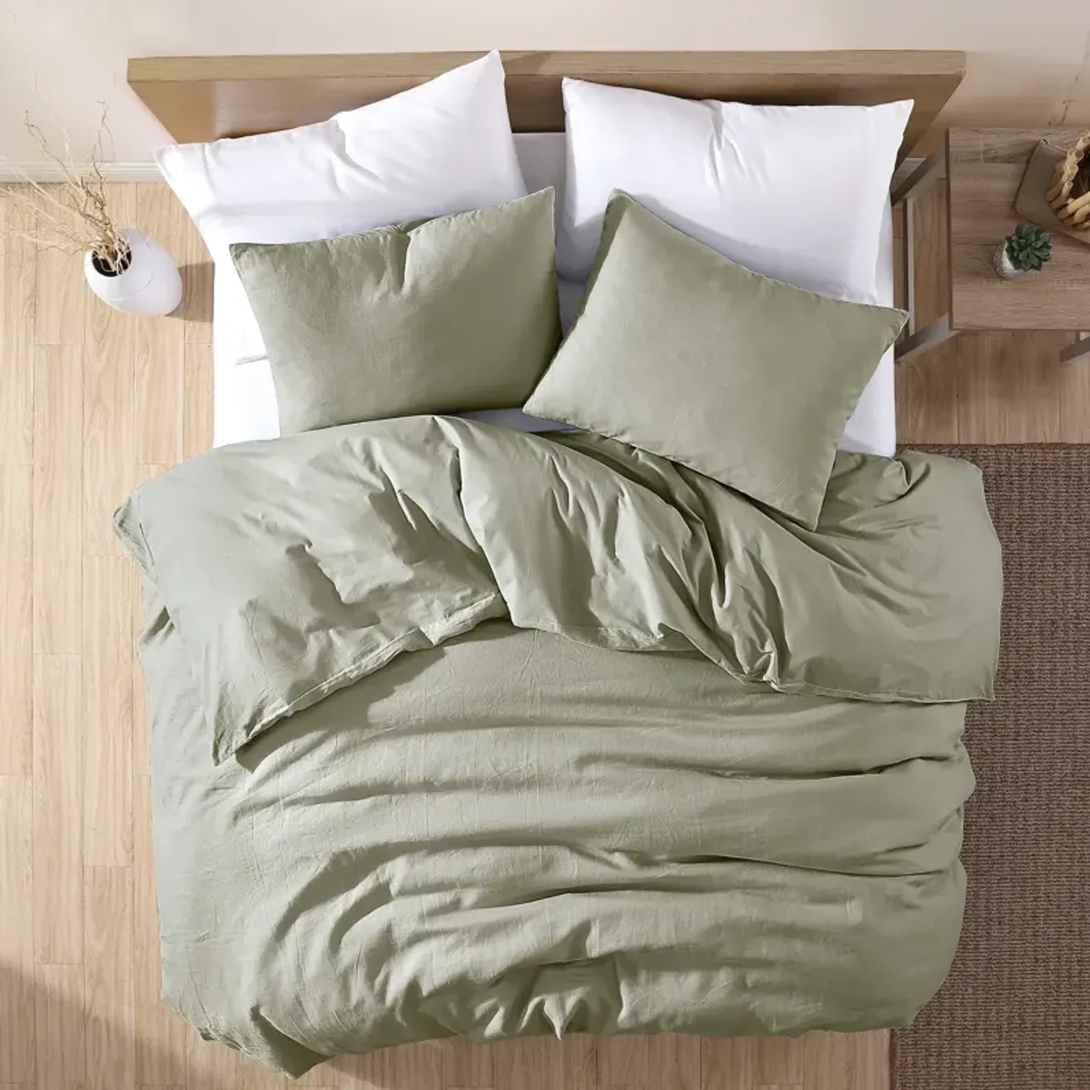 Dublin 3-Piece Queen Comforter Set - Sage