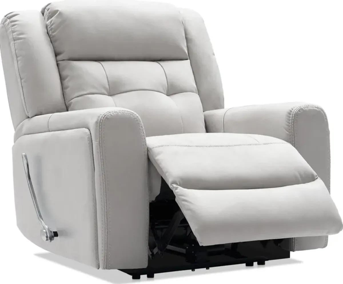 Damen Manual Gliding Recliner - Light Gray