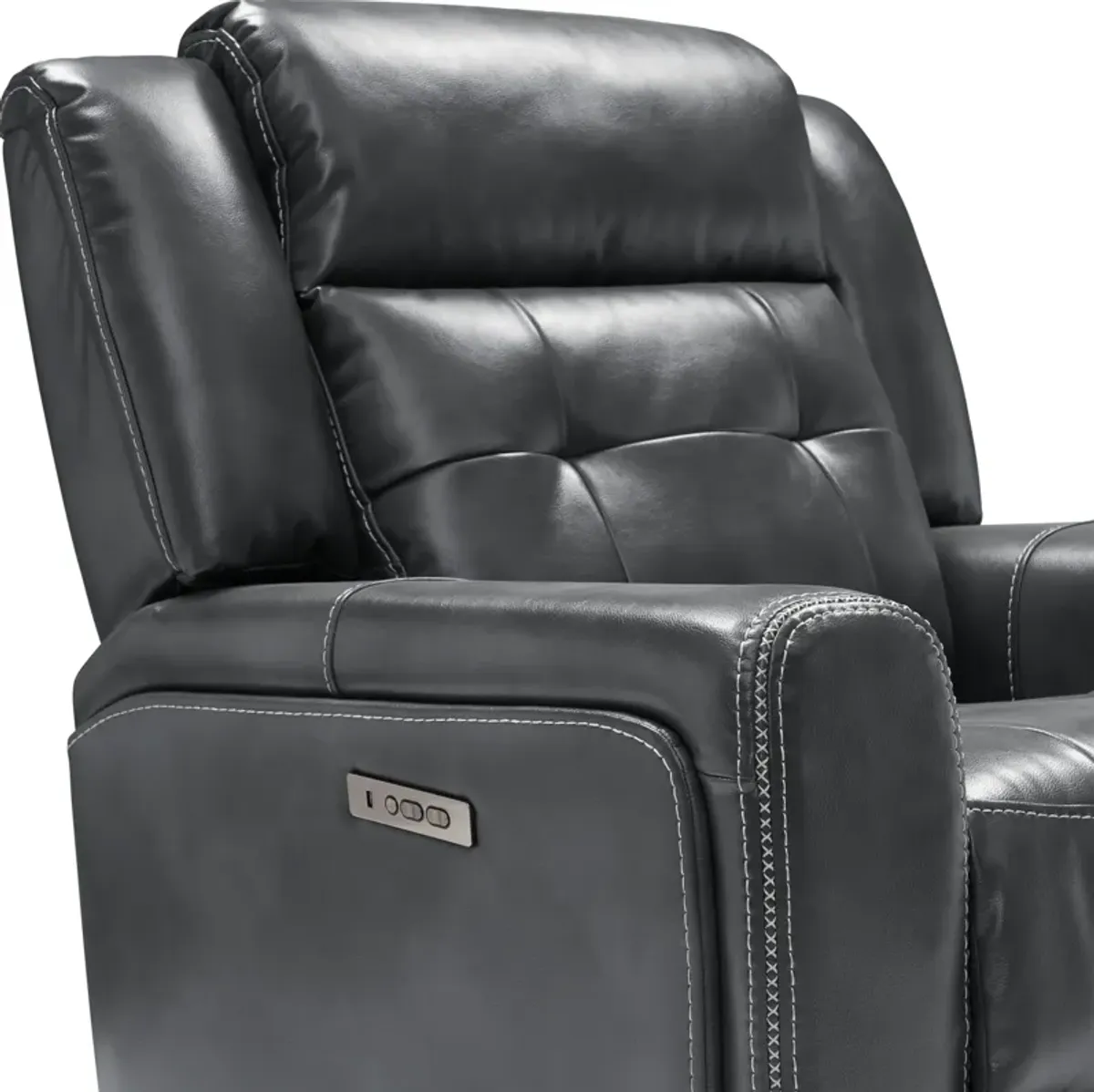 Damen Dual-Power Recliner - Charcoal