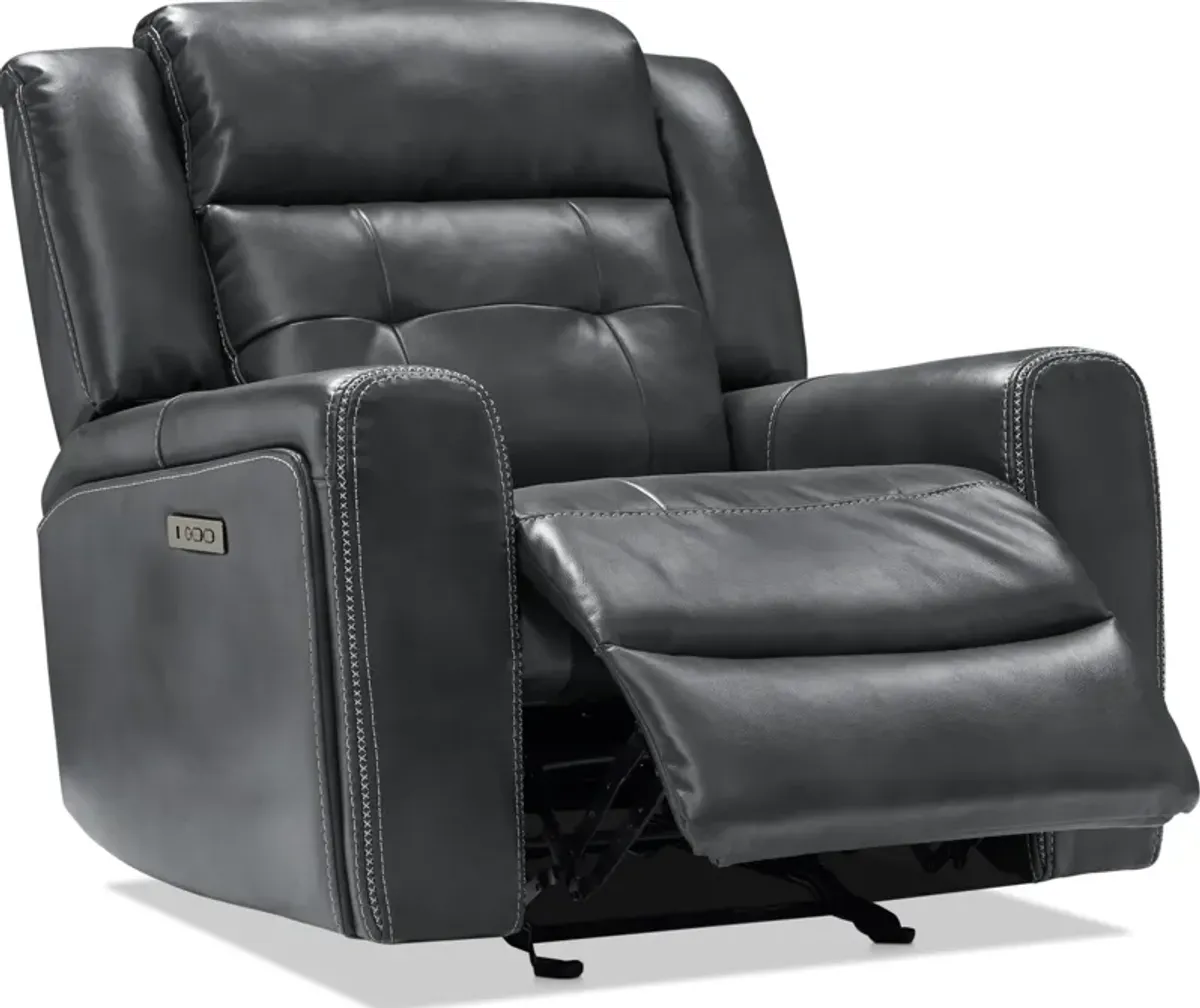 Damen Dual-Power Recliner - Charcoal