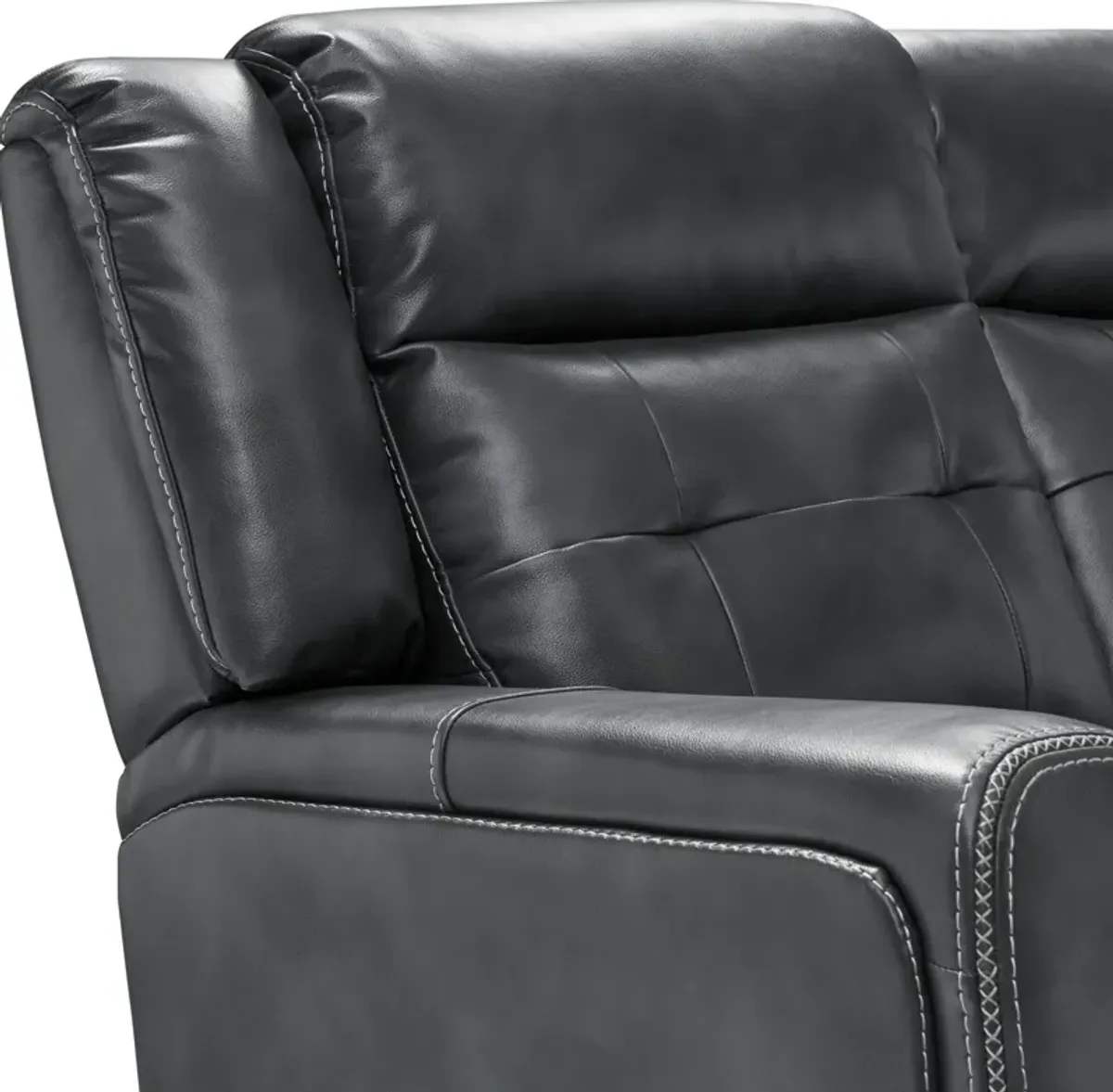 Damen Manual Reclining Gliding Sofa and Recliner - Charcoal