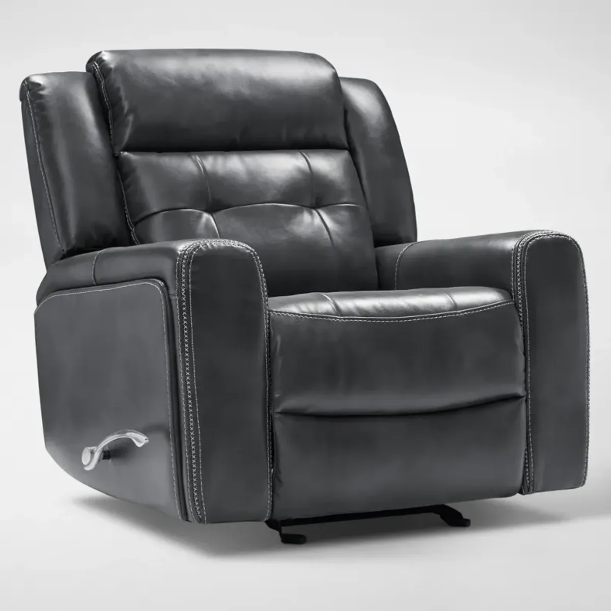 Damen Manual Reclining Gliding Sofa and Recliner - Charcoal