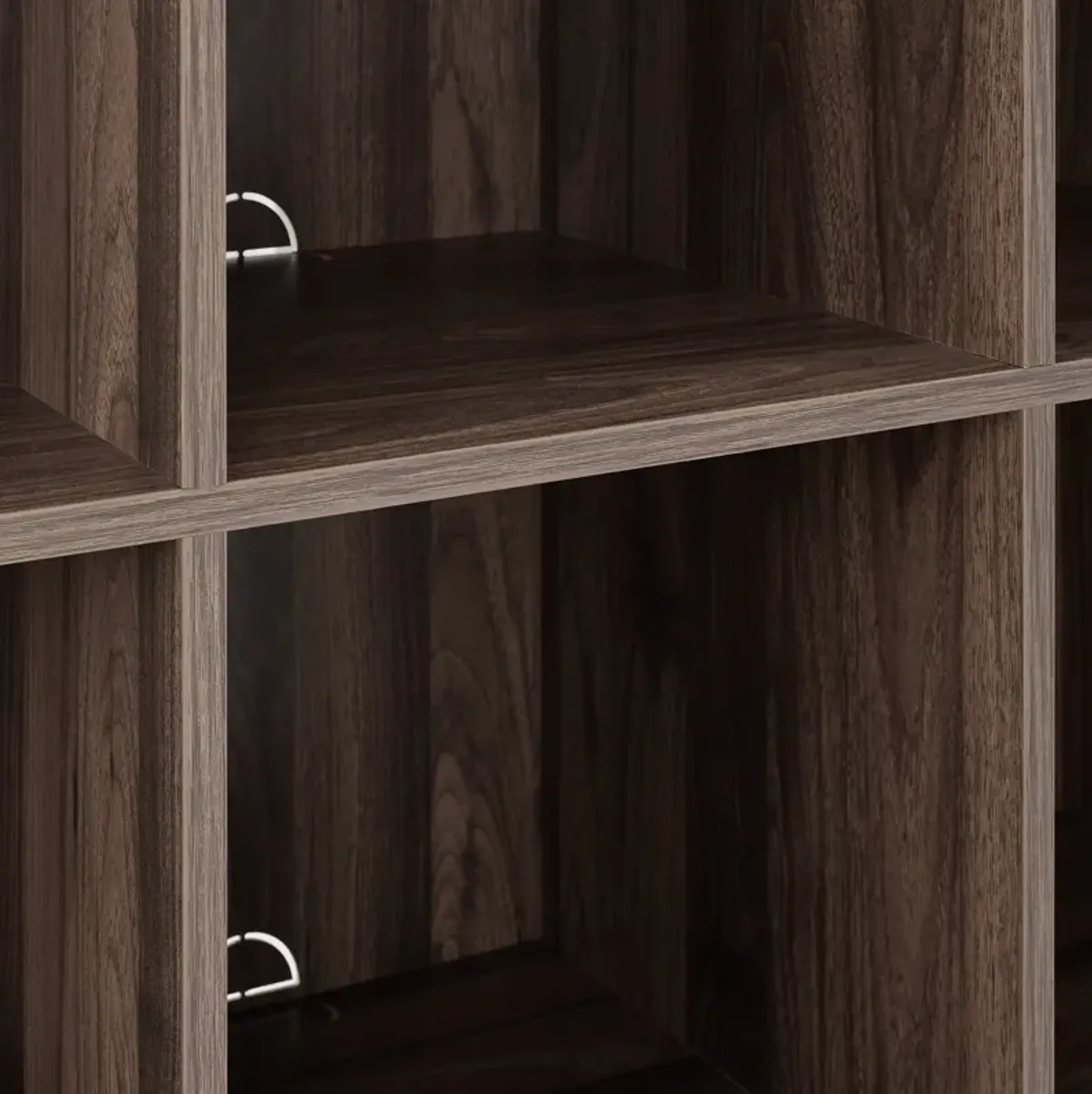 Dennis 6 Cube Bookcase - Walnut