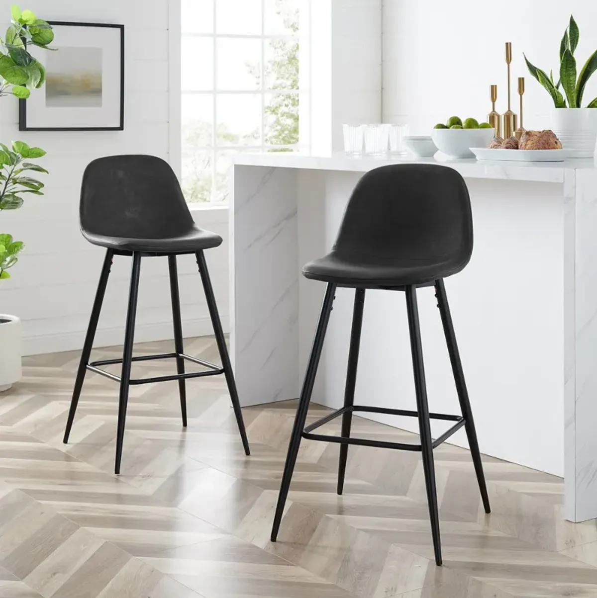 Bruno Bar Stool Set - Black