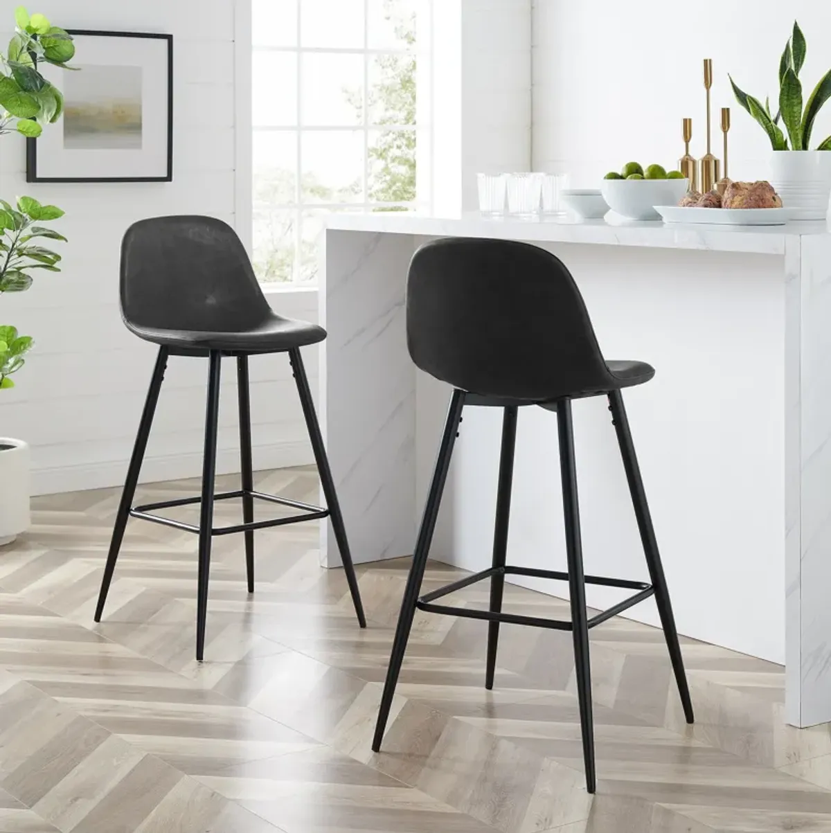 Bruno Bar Stool Set - Black