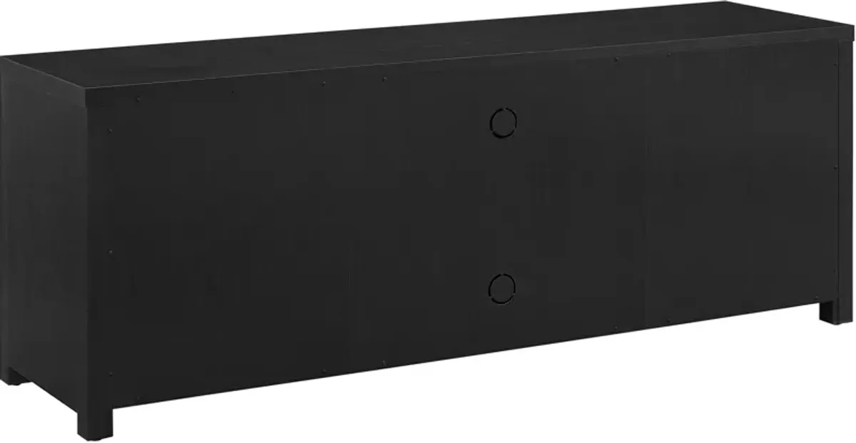 Zyla 58" TV Stand with Fireplace  - Black