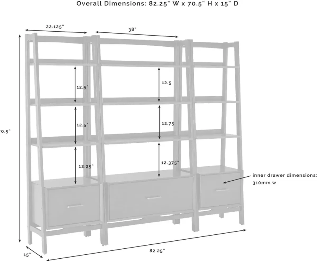 Bruce 3-Piece Etagere Set - Brown